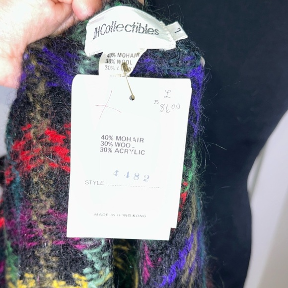 Vintage Mohair & Wool Houndstooth Patterned Women's Sweater Vest NWT - Picture 9 of 12